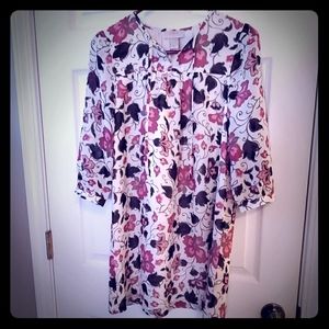 Floral shift dress